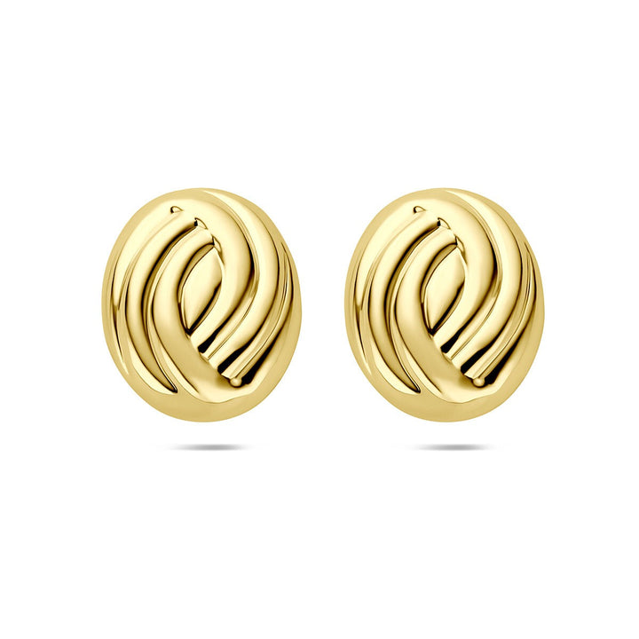 Verguld zilveren oorknoppen dames – geelgoudkleurig