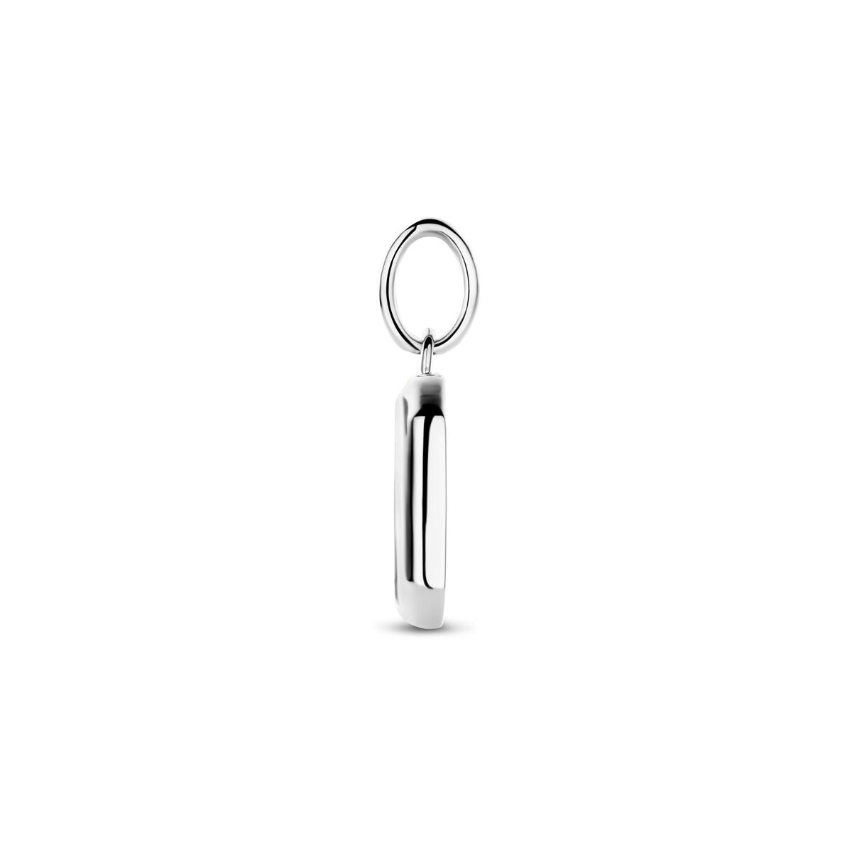 Gerhodineerd zilveren hanger met onyx – 20 mm