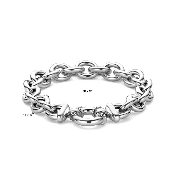 925 Gerhodineerd Zilveren Armband met Anker Schakel