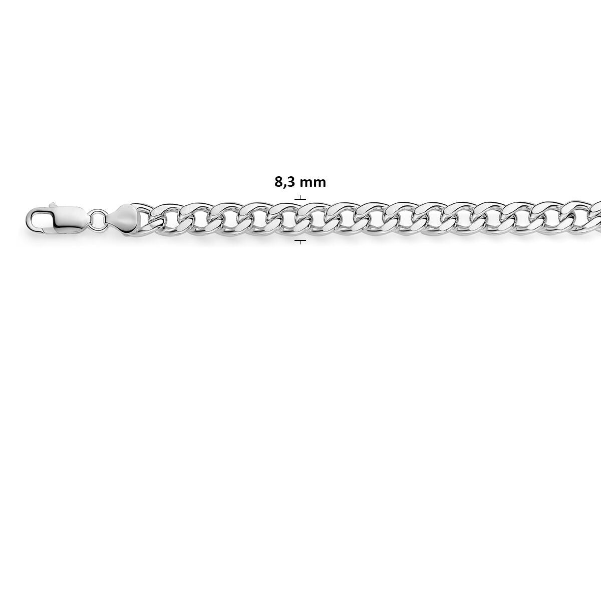 925 Zilveren Gourmet Ketting 8,3 mm Heren