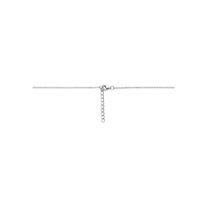 Gerhodineerd 925 zilveren collier met parel en zirkonia