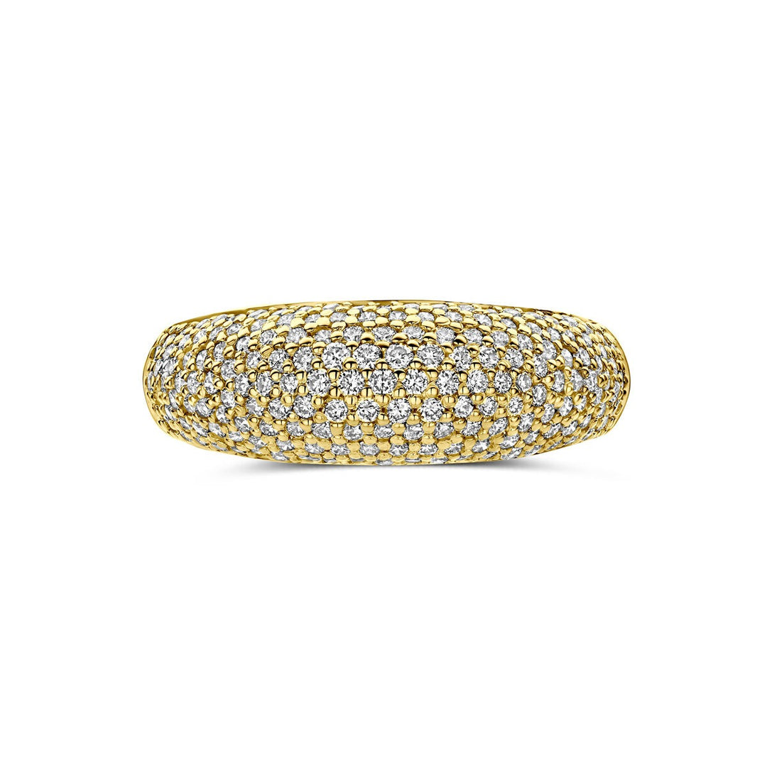 14k Geelgouden ring met lab grown diamant