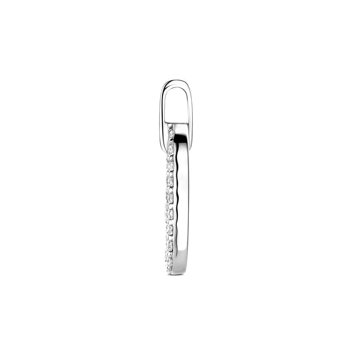 Zilveren hanger met zirkonia entourage 925 gerhodineerd