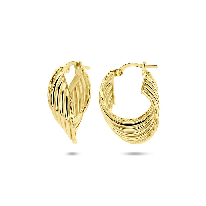 Verguld zilveren oorringen – 25 x 7 mm