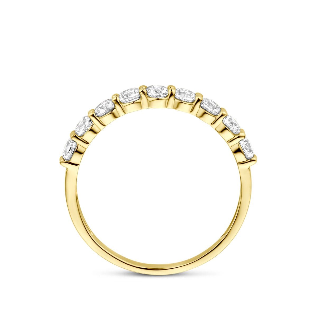 Gouden ring met zirkonia – 14k geelgoud