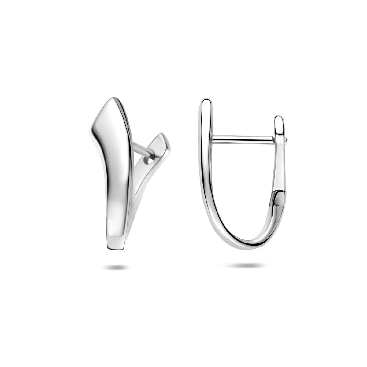 Gerhodineerde 925 zilveren klapoorringen 19 x 8 mm