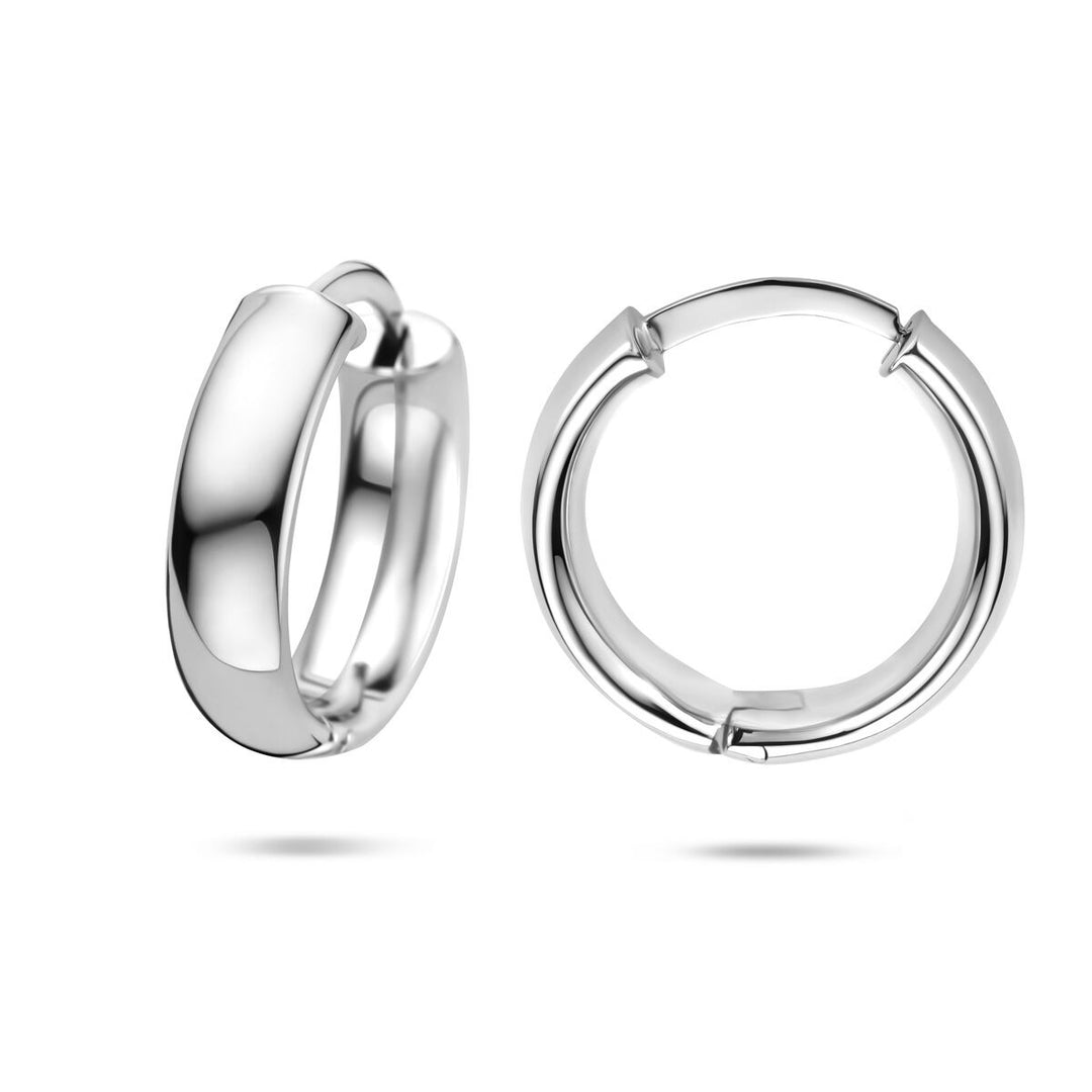 Zilveren oorringen gerhodineerd – 5 mm buisdikte