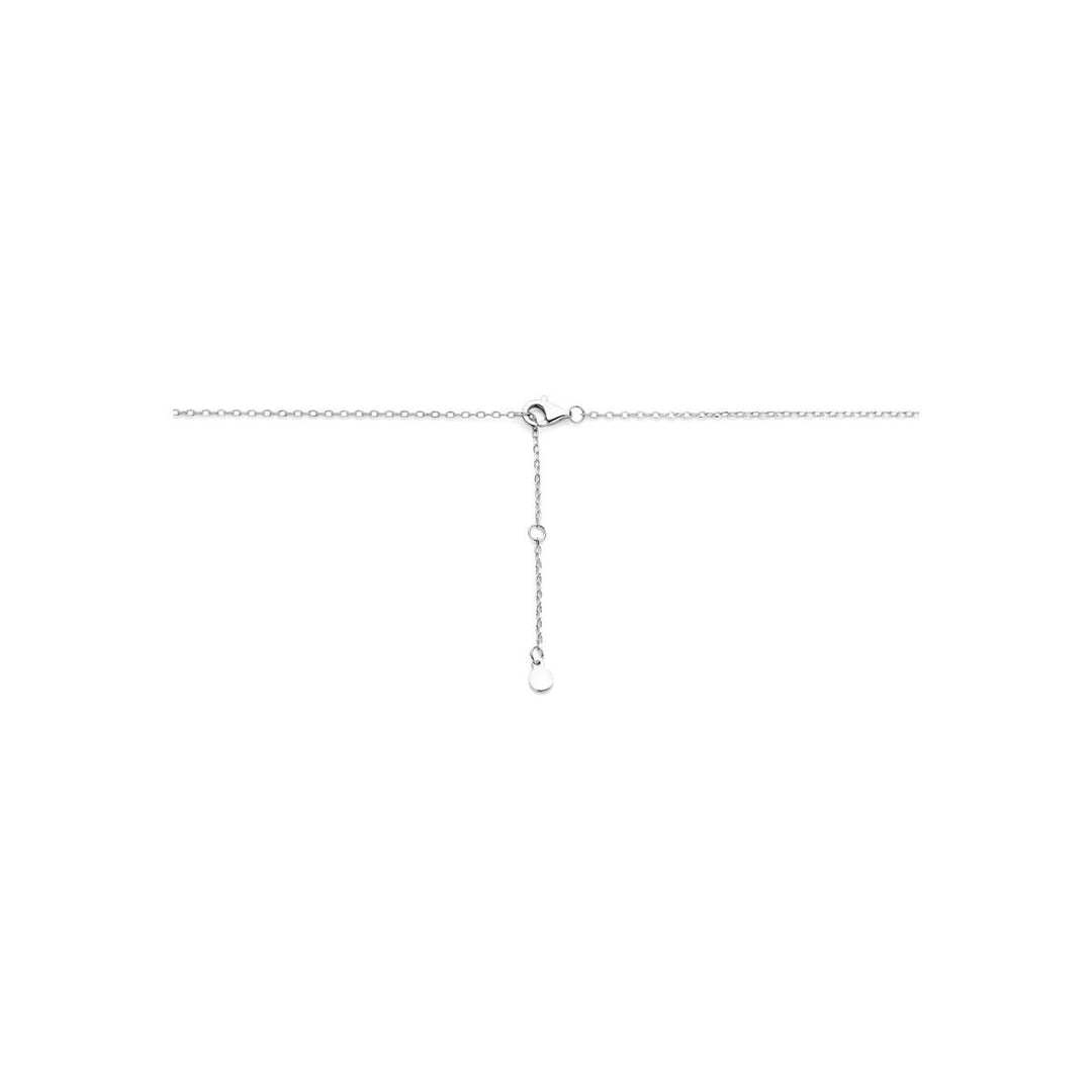 Zilveren ketting met zirkonia – gerhodineerd 925 zilver