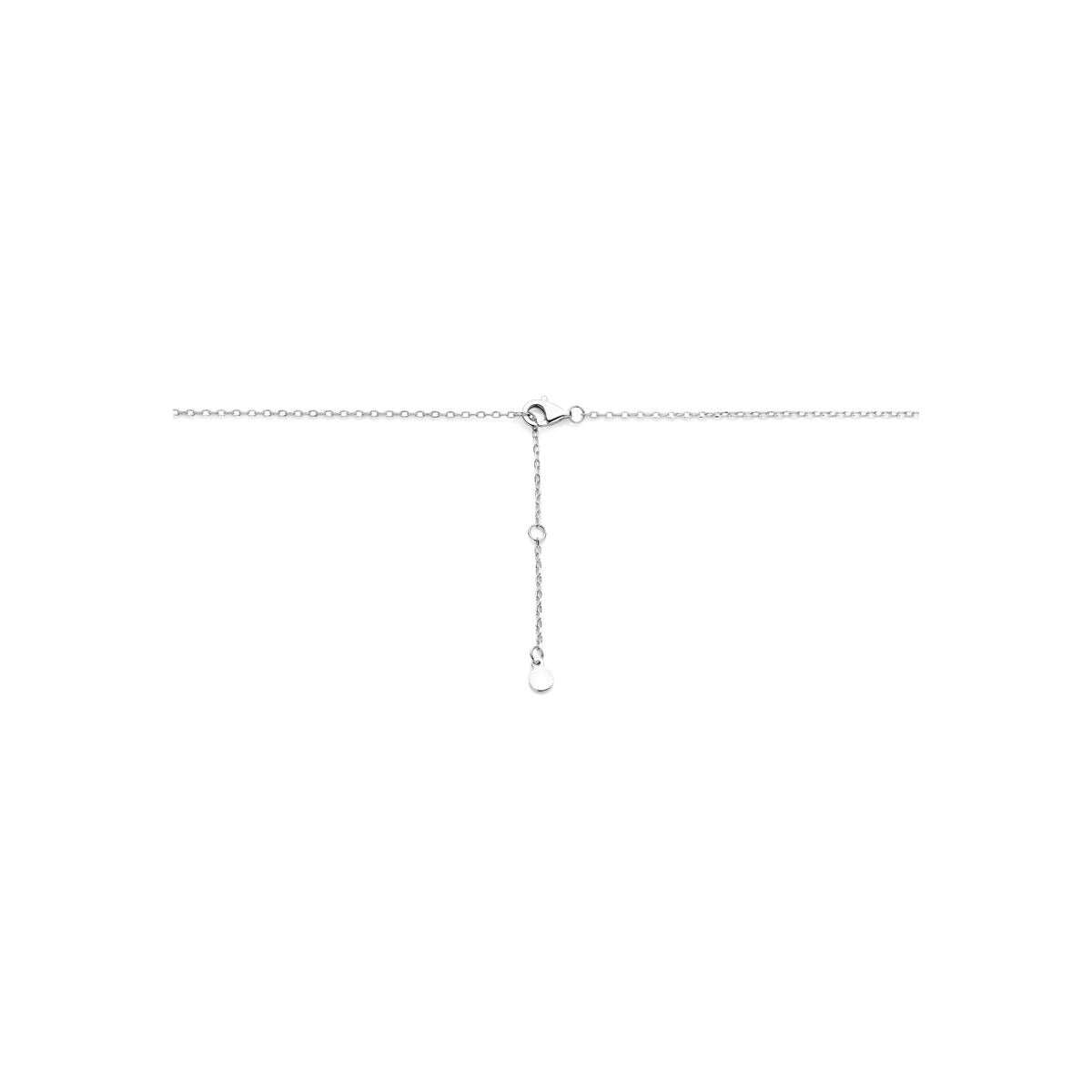 Zilveren ketting met zirkonia – gerhodineerd 925 zilver