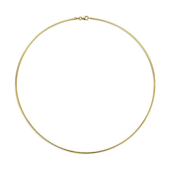 Gouden ketting zonder hanger 14k spang met karabijnsluiting 1,5 mm 40 cm