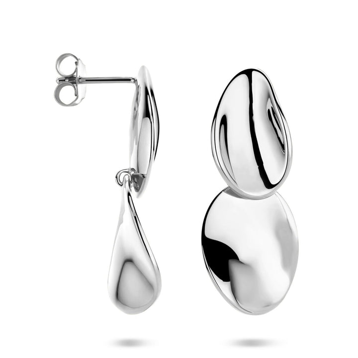 Gerhodineerd zilveren oorhangers – 32 mm