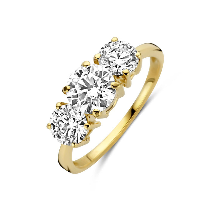 14k Geelgouden ring met lab grown diamant – inclusief certificaat