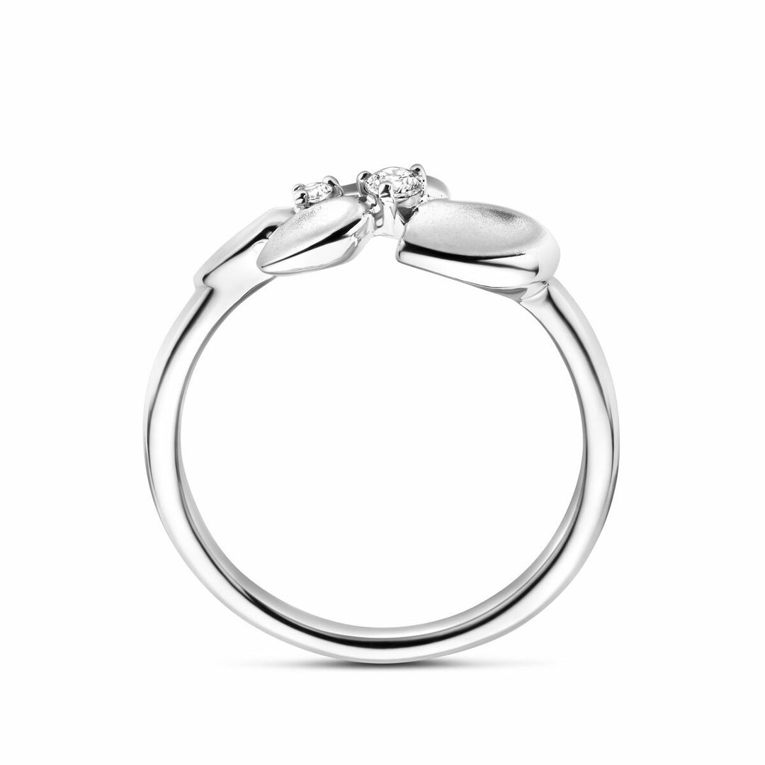 Gerhodineerd zilveren dames ring met zirkonia – 8,5 mm breed