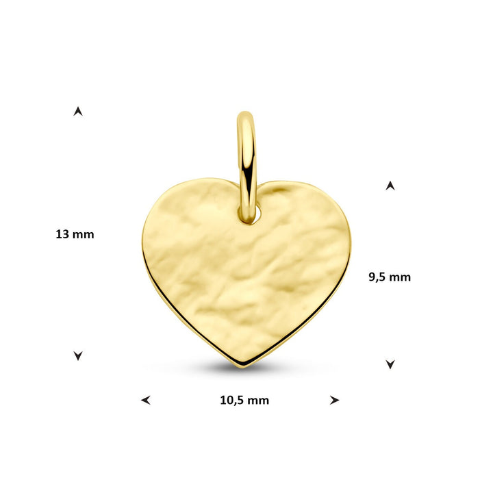 14k geelgouden graveerhanger hart – symbool van liefde