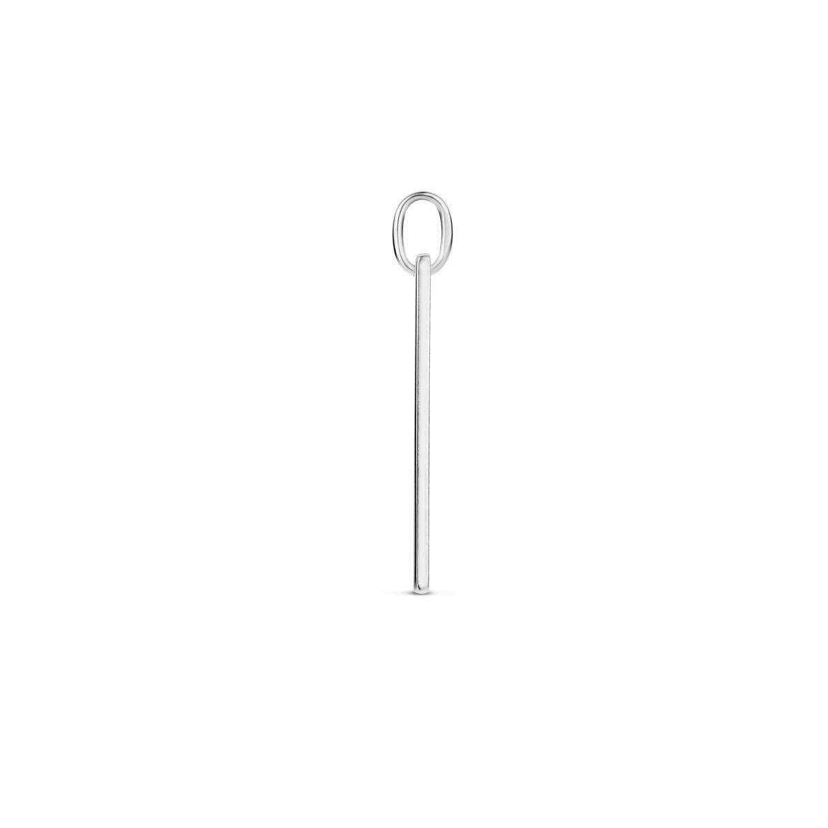 Zilveren rechthoekige hanger – 925 zilver met modern minimalisme