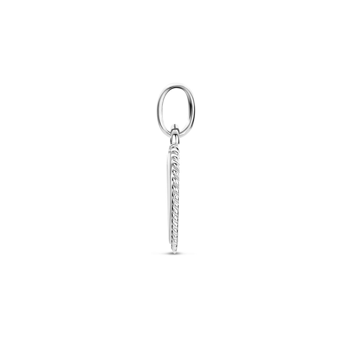 Gerhodineerd Zilveren Graveerhanger Hart – 19.5mm