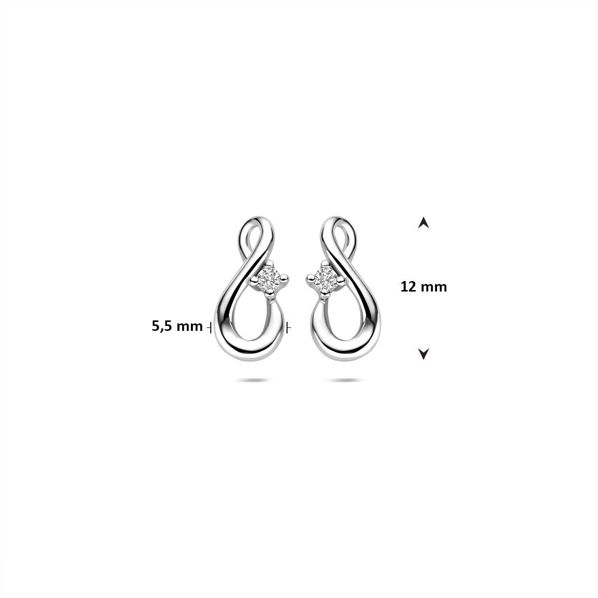 Zilveren oorknoppen infinity met zirkonia – tijdloos en betekenisvol