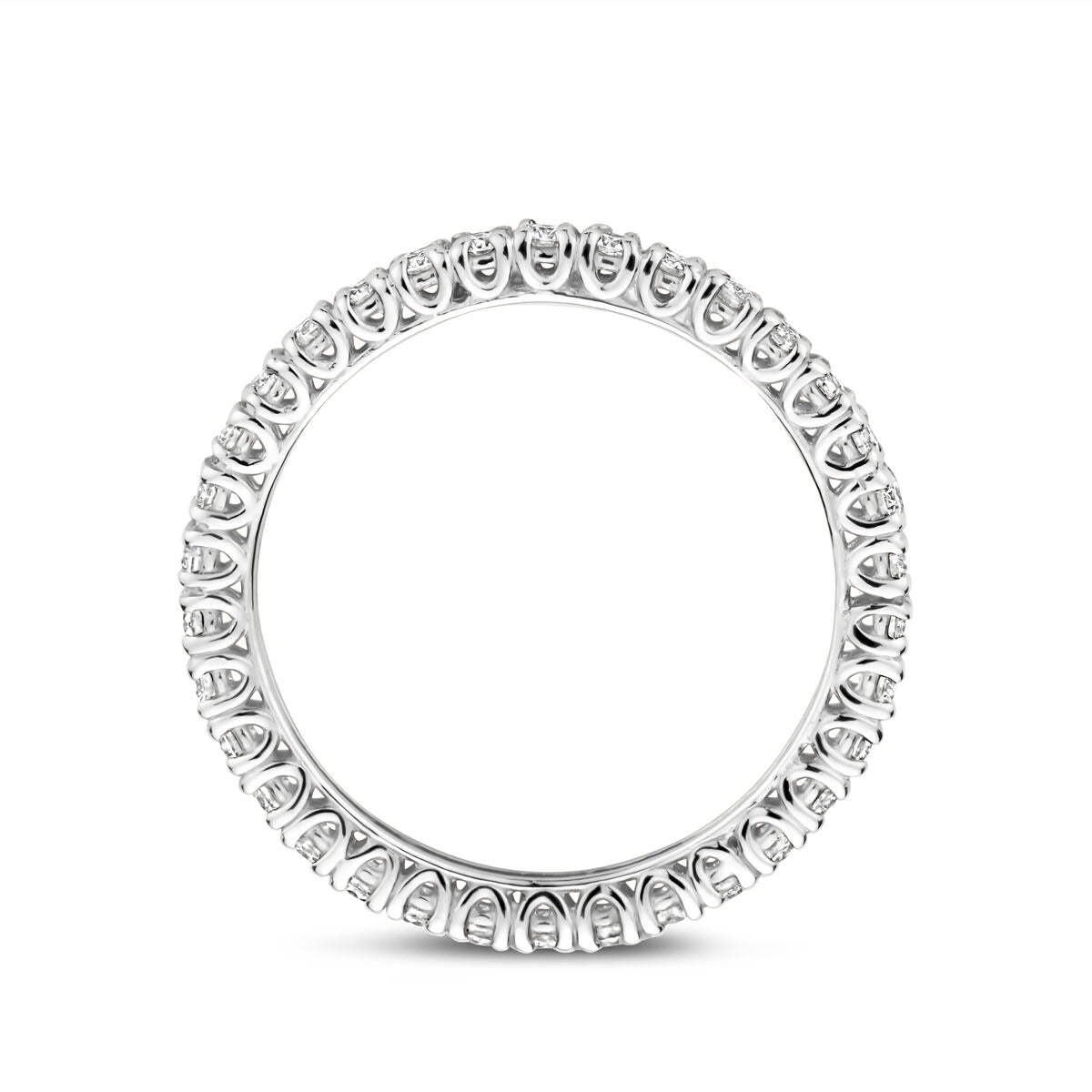 14k Witgouden Alliance Ring met Diamant – 0.70 ct