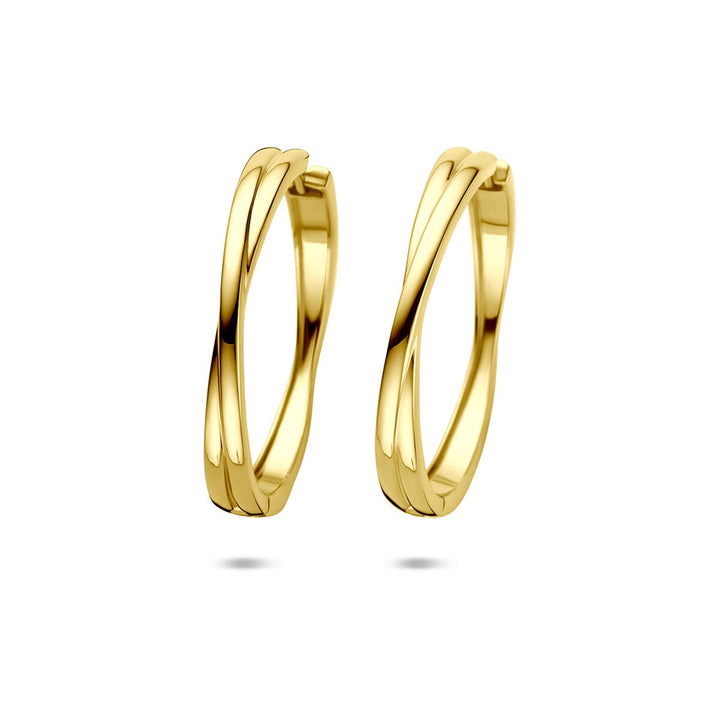 Verguld zilveren klapoorringen dames – 40 x 5 mm