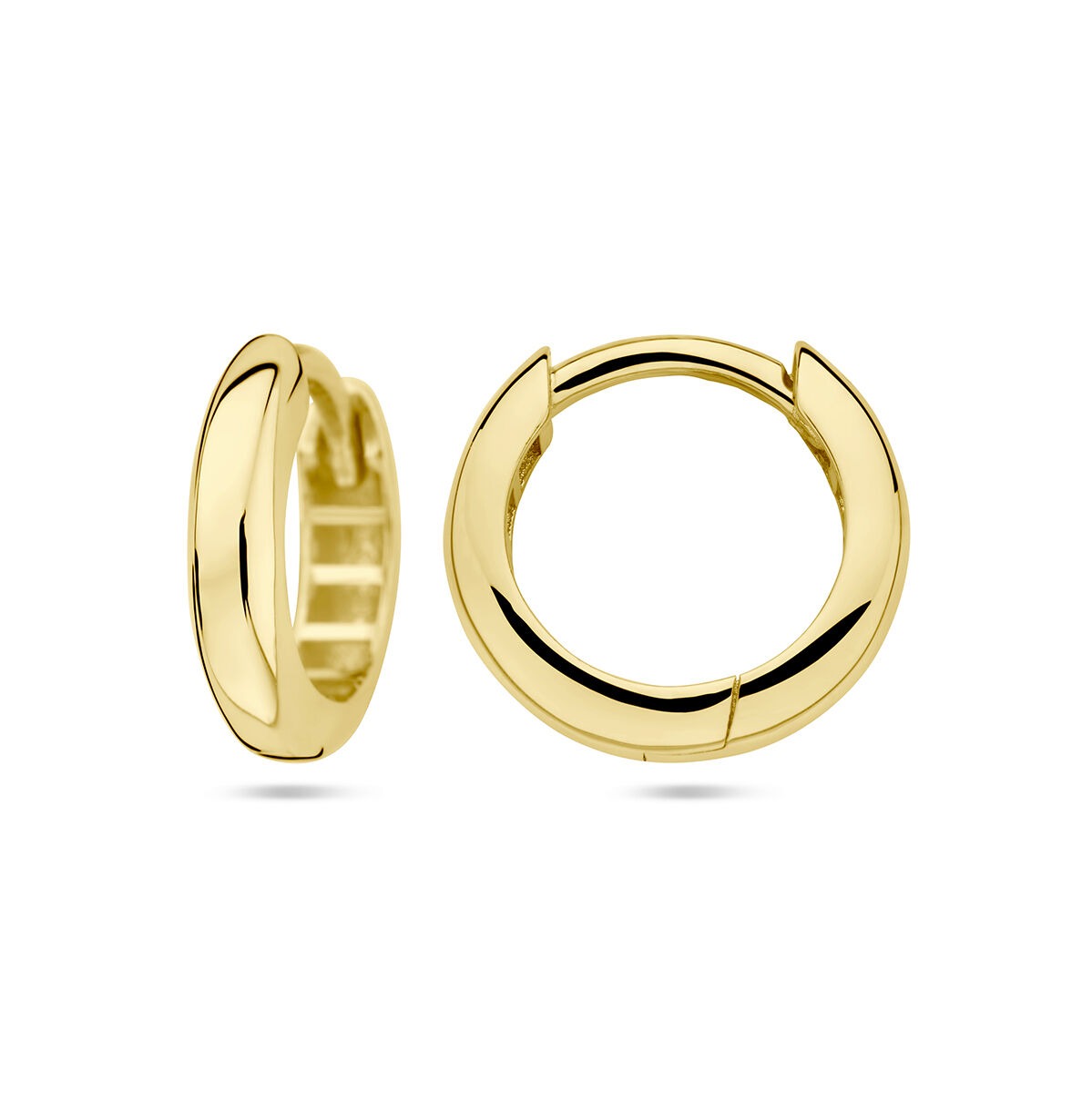Gouden oorringen – 9k geelgoud, 12.5 mm met scharniersluiting