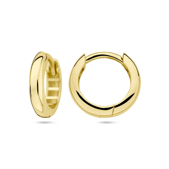 Gouden oorringen – 9k geelgoud, 12.5 mm met scharniersluiting