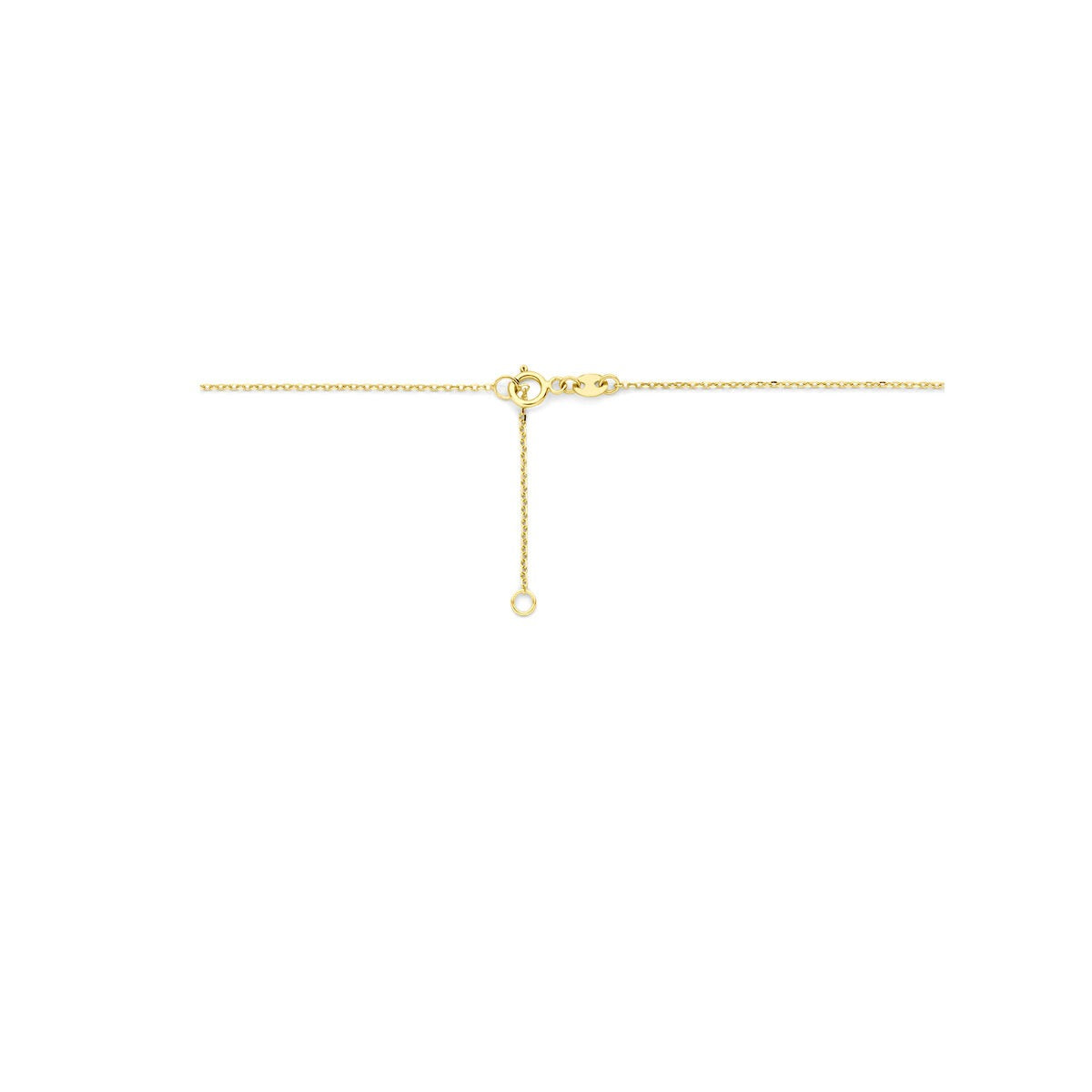 14k geelgouden collier met bolletjes en zoetwaterparels