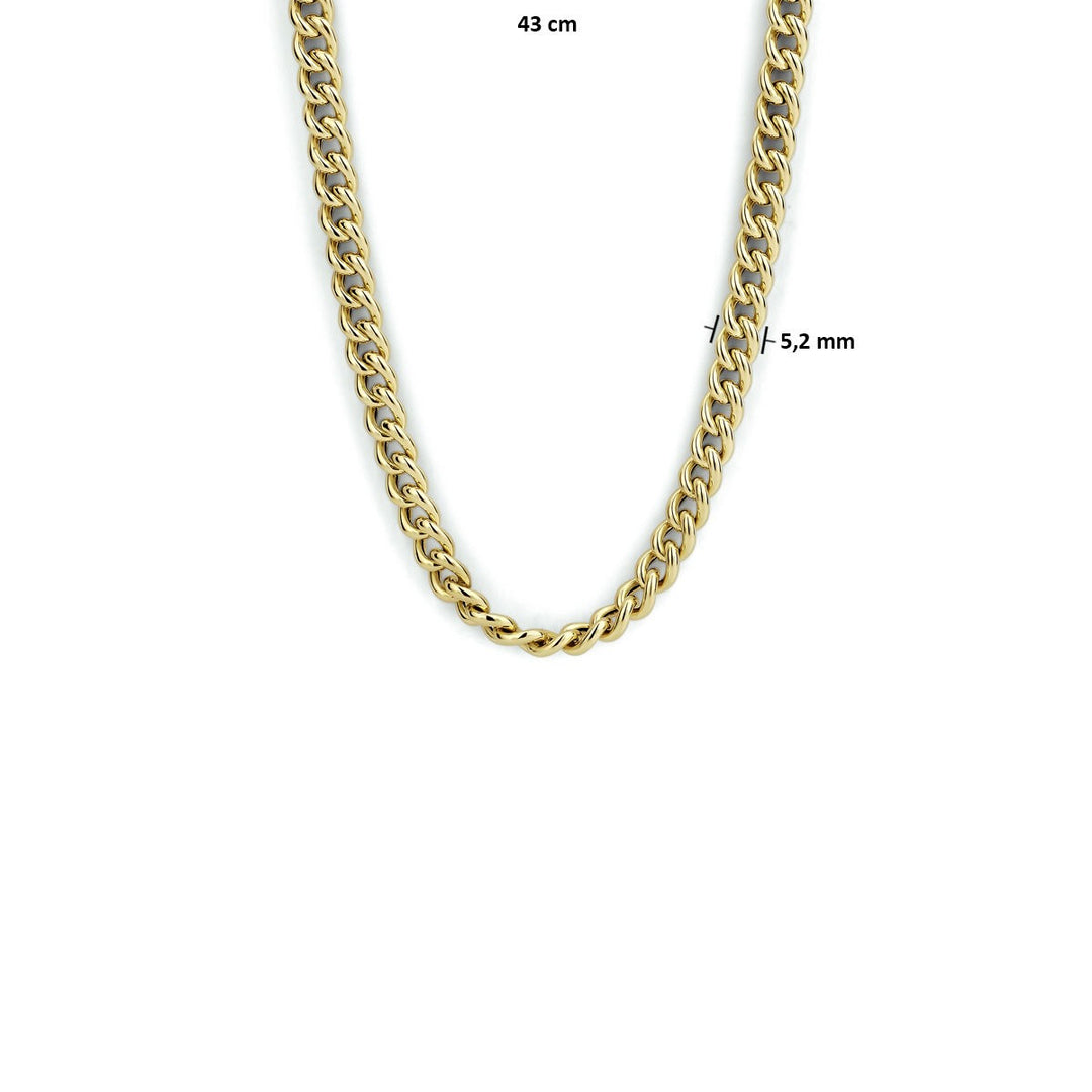 Gourmet ketting dames 14k geelgoud 5.2mm