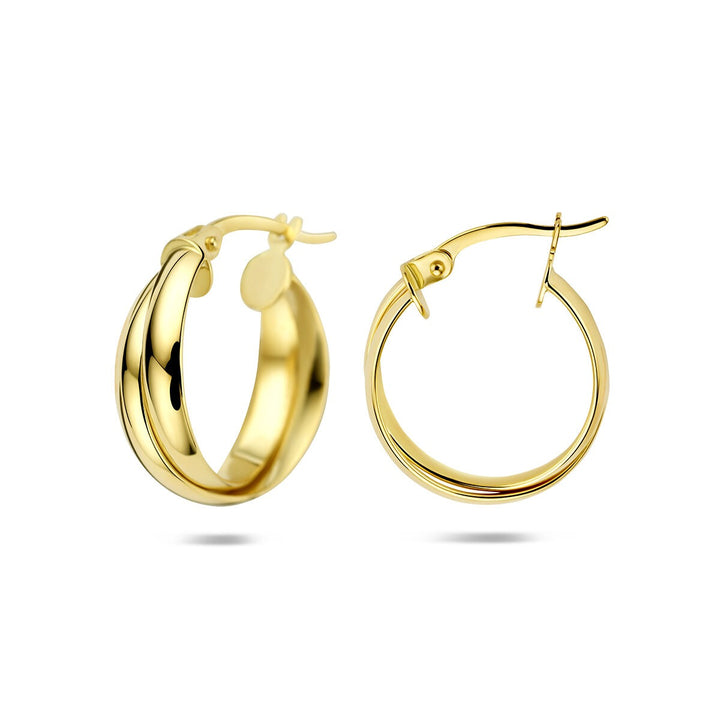 14k geelgouden oorringen – tijdloze elegantie in een modern formaat