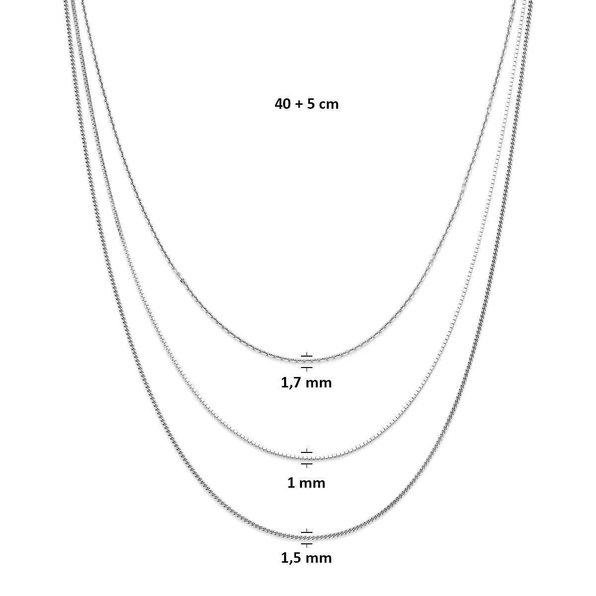 Gerhodineerd Zilveren Ketting
