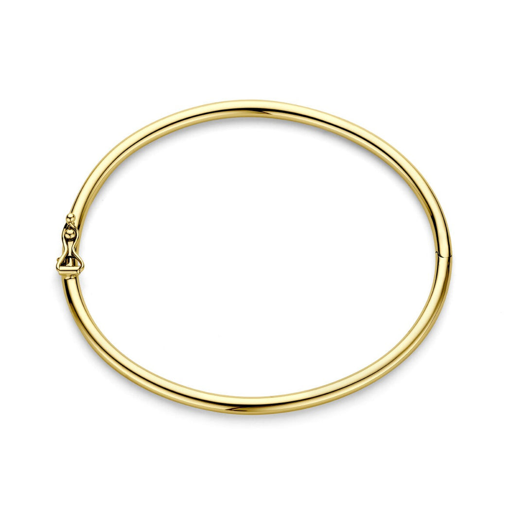 Gouden Bangle armband – 9k geelgoud met scharniersluiting