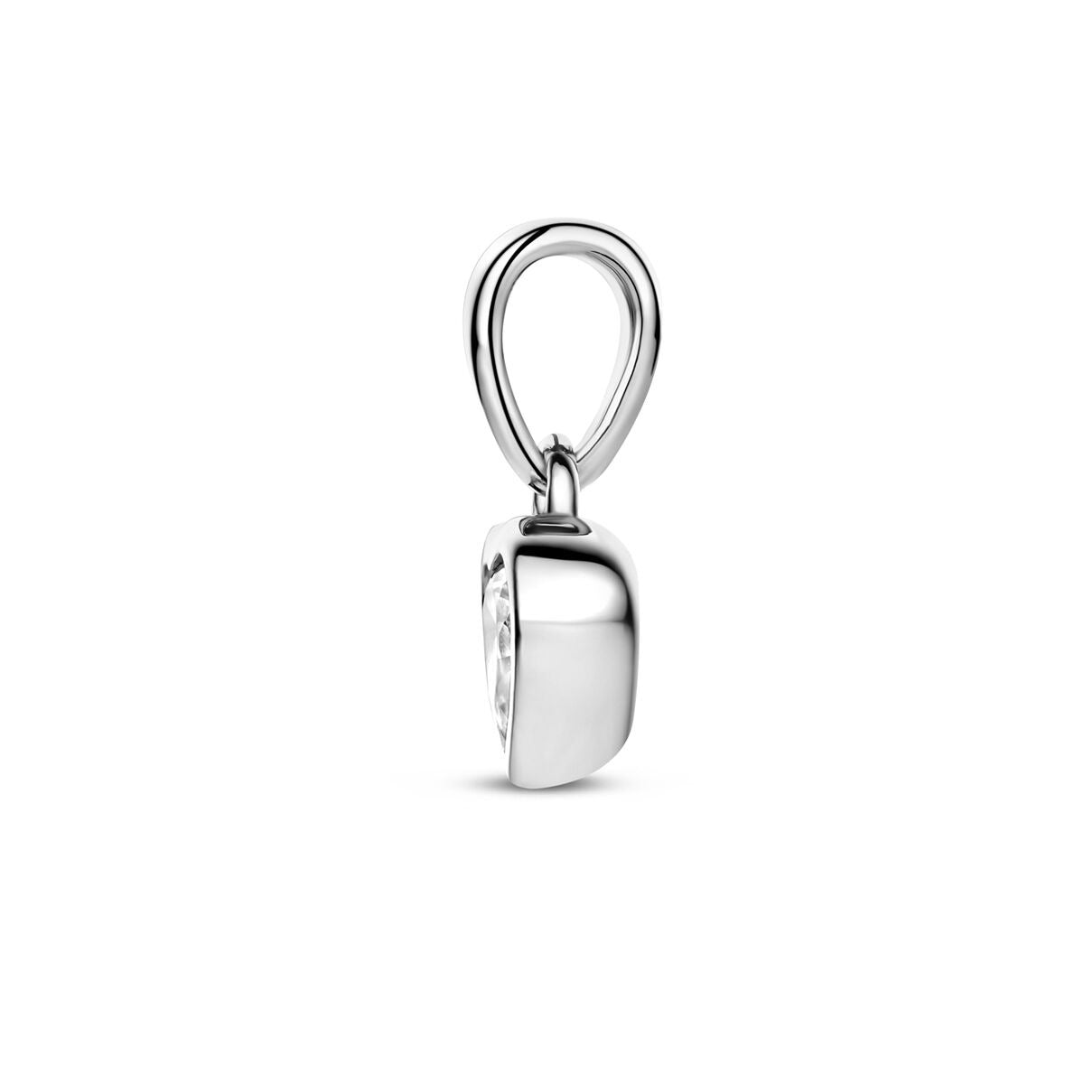 Gerhodineerd Zilveren Hartjes Hanger met Zirkonia