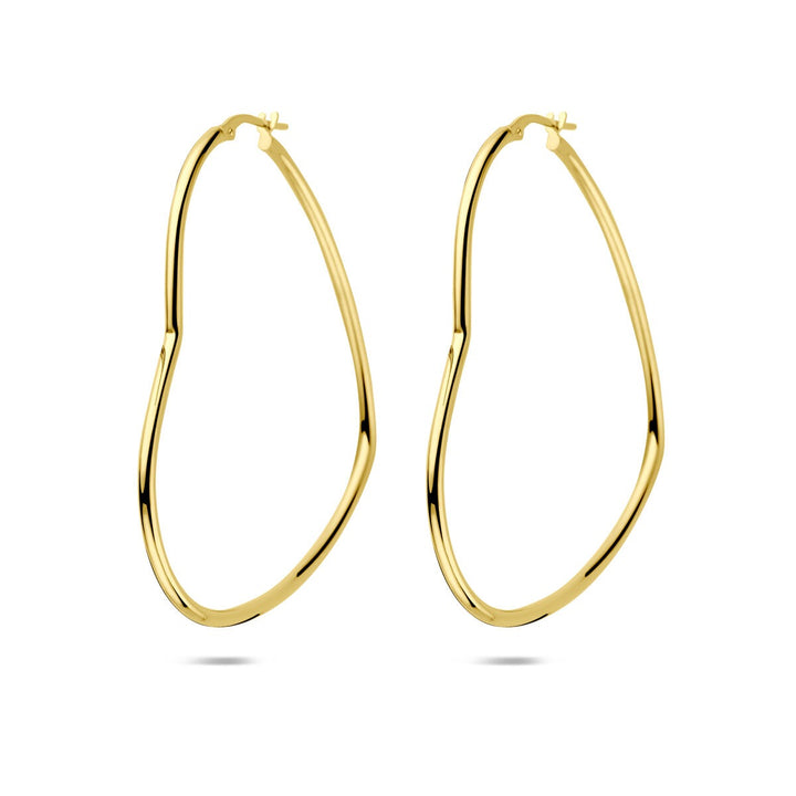 Verguld zilveren hartvormige oorringen dames