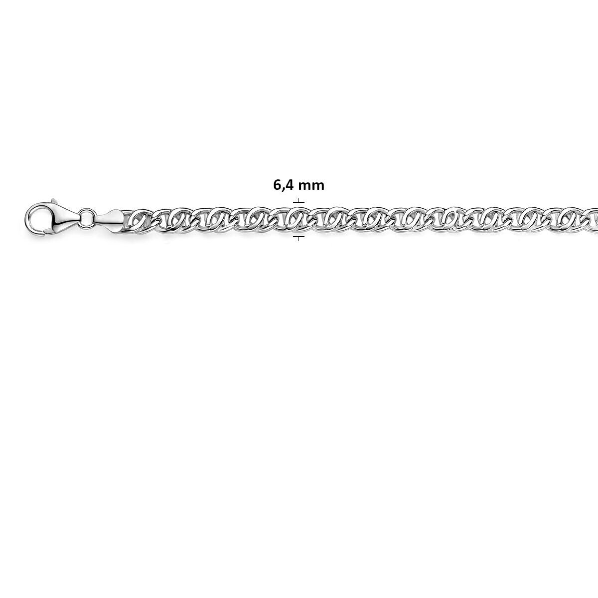 925 Zilveren Valkenoog Ketting 6,4 mm Heren