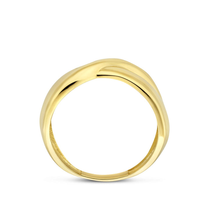 14k Geelgouden dames ring met brede band van 8,5 mm