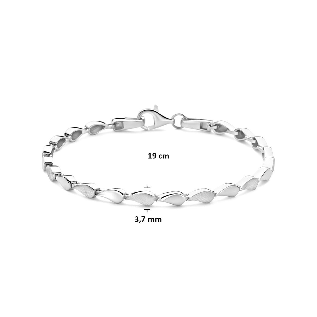 Gerhodineerd 925 zilveren schakel armband