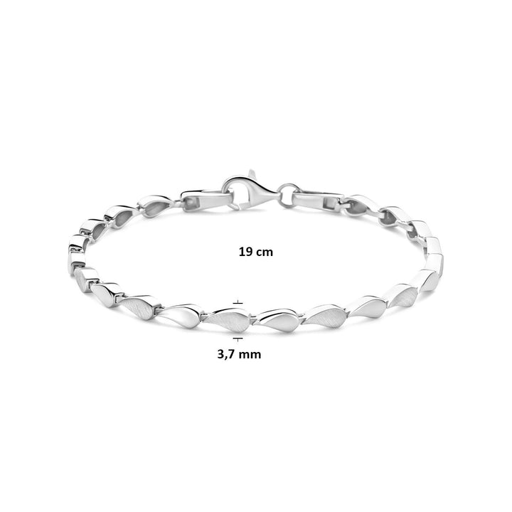 Gerhodineerd 925 zilveren schakel armband