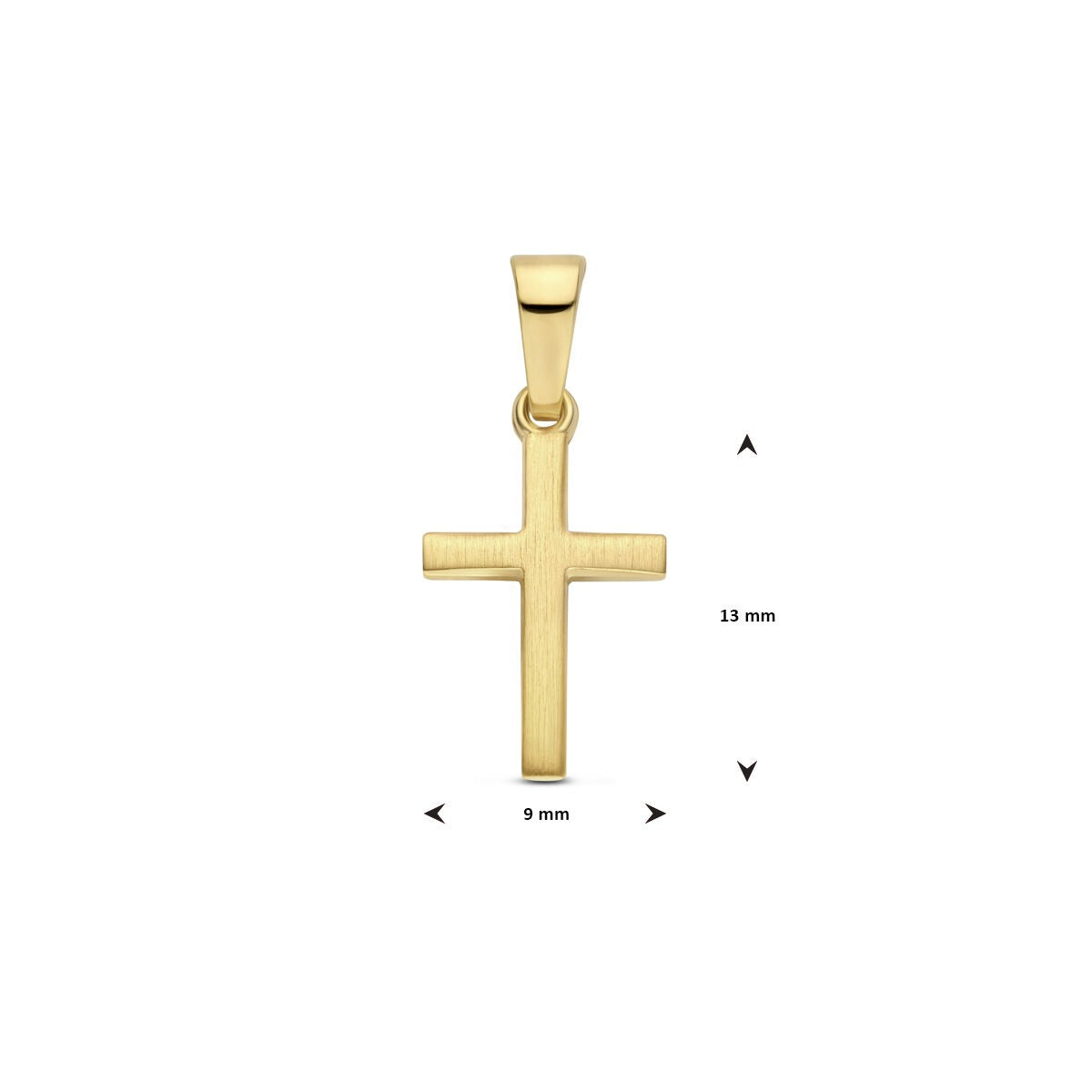 14k geelgouden kruis hanger – tijdloos symbool van geloof