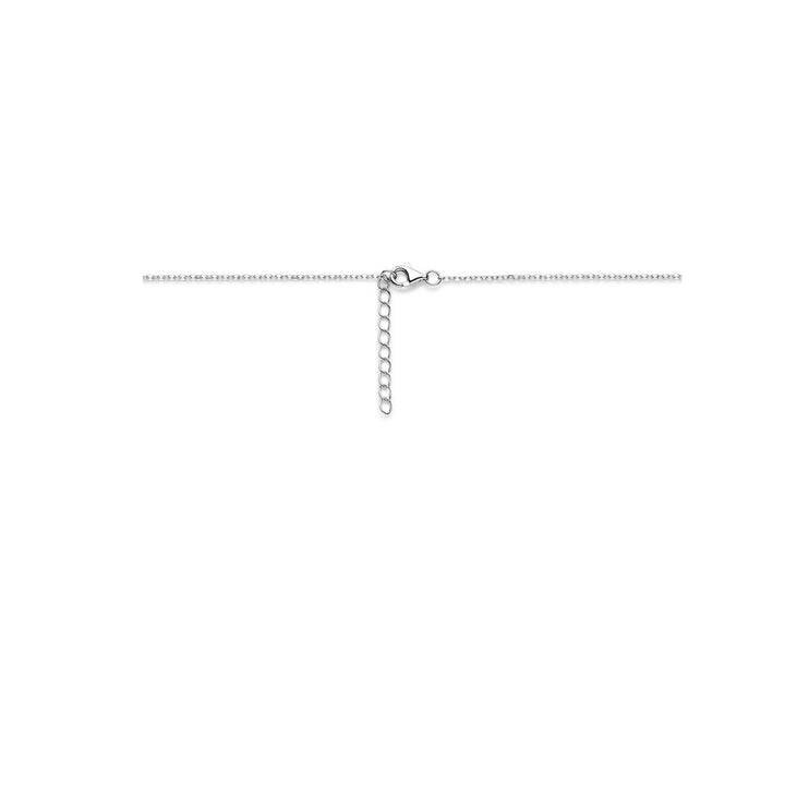 Gerhodineerd zilveren collier met zirkonia – 4 mm