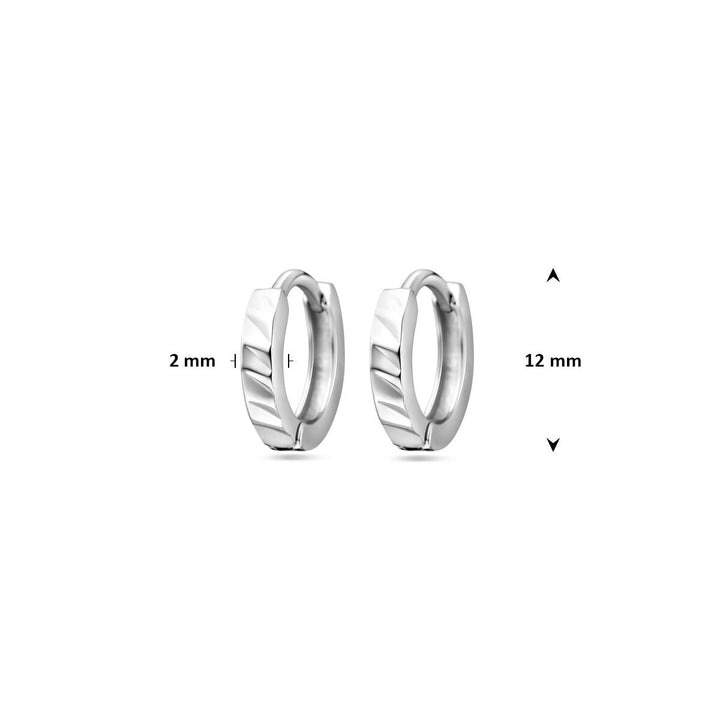 drop earrings flat silver rhodium plated