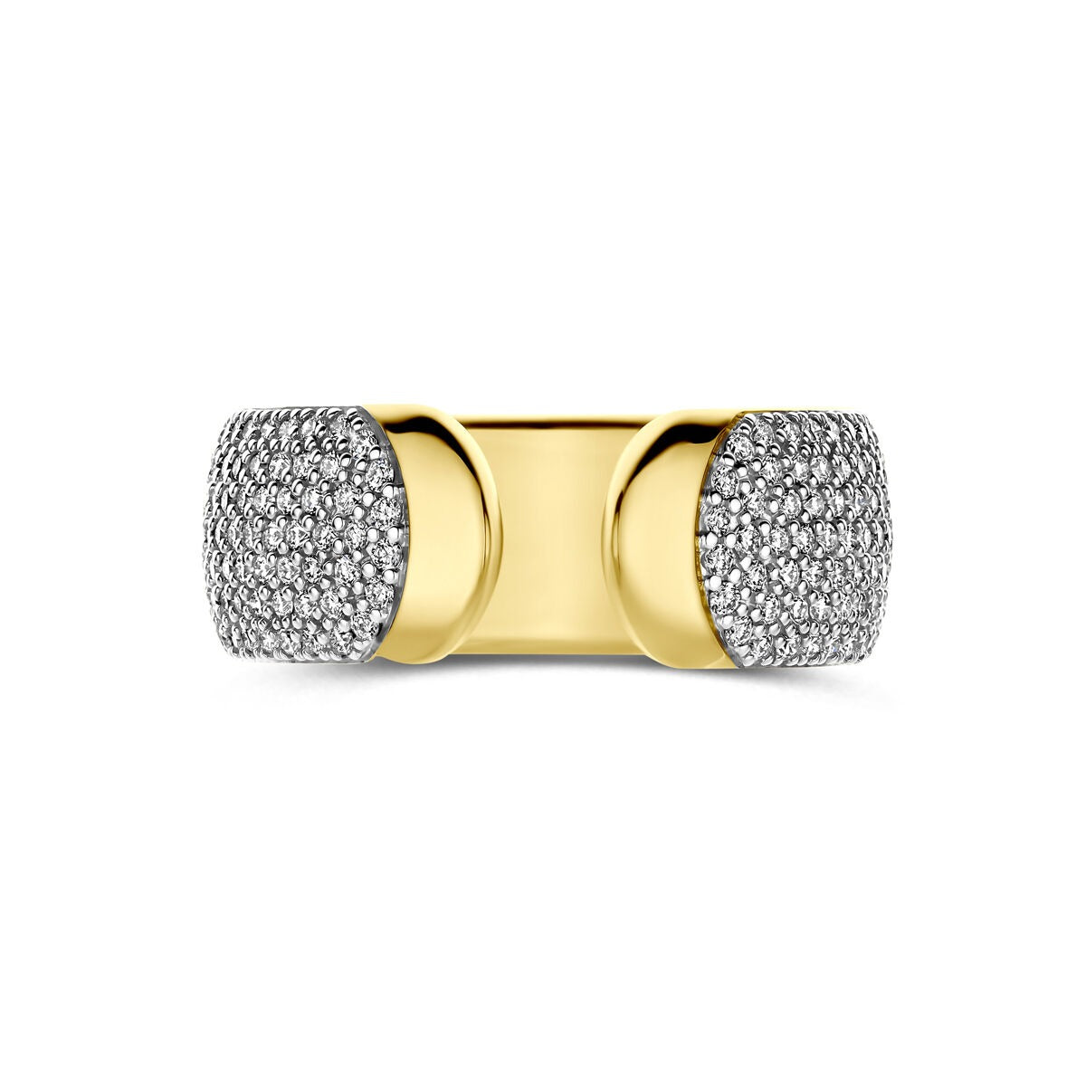 14k geelgouden ring met diamant