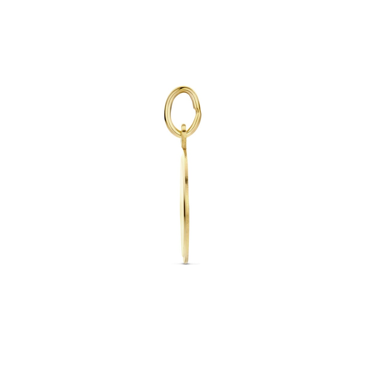14k geelgouden graveerhanger – subtiel en stijlvol in fijn formaat