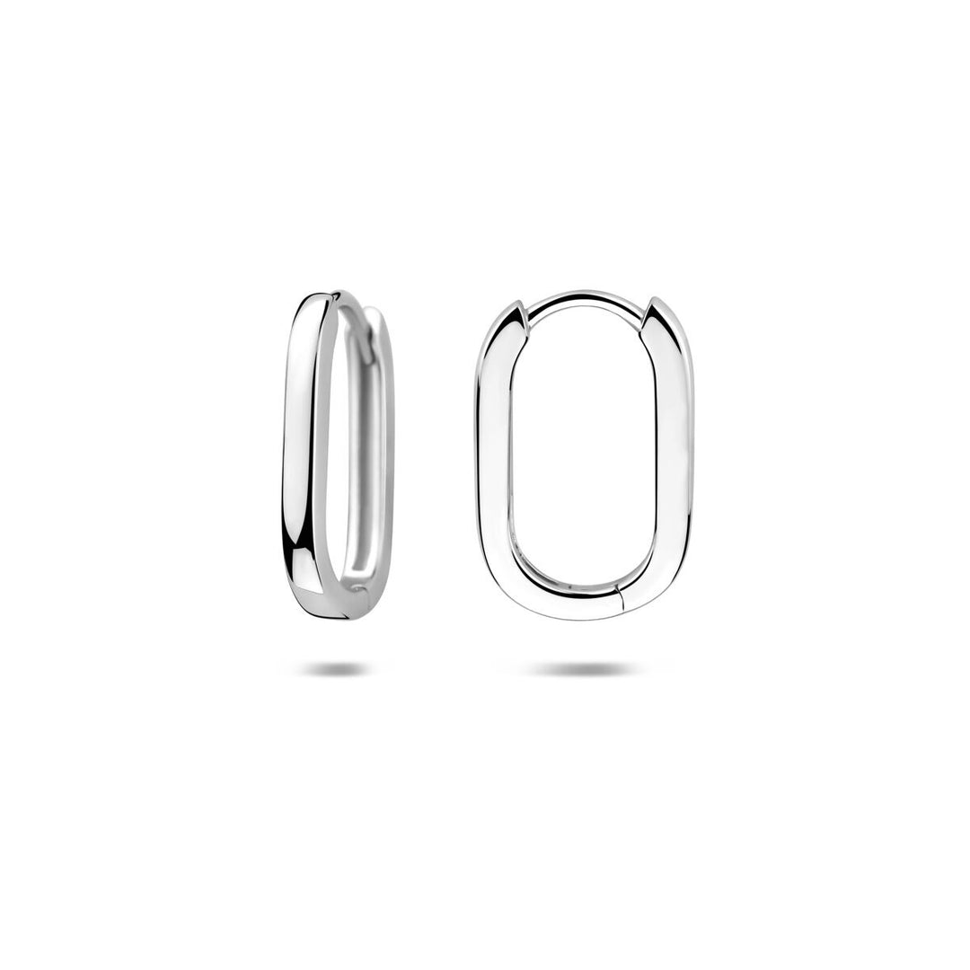 Zilveren klapoorringen gerhodineerd – slanke dames oorringen met verfijnde glans