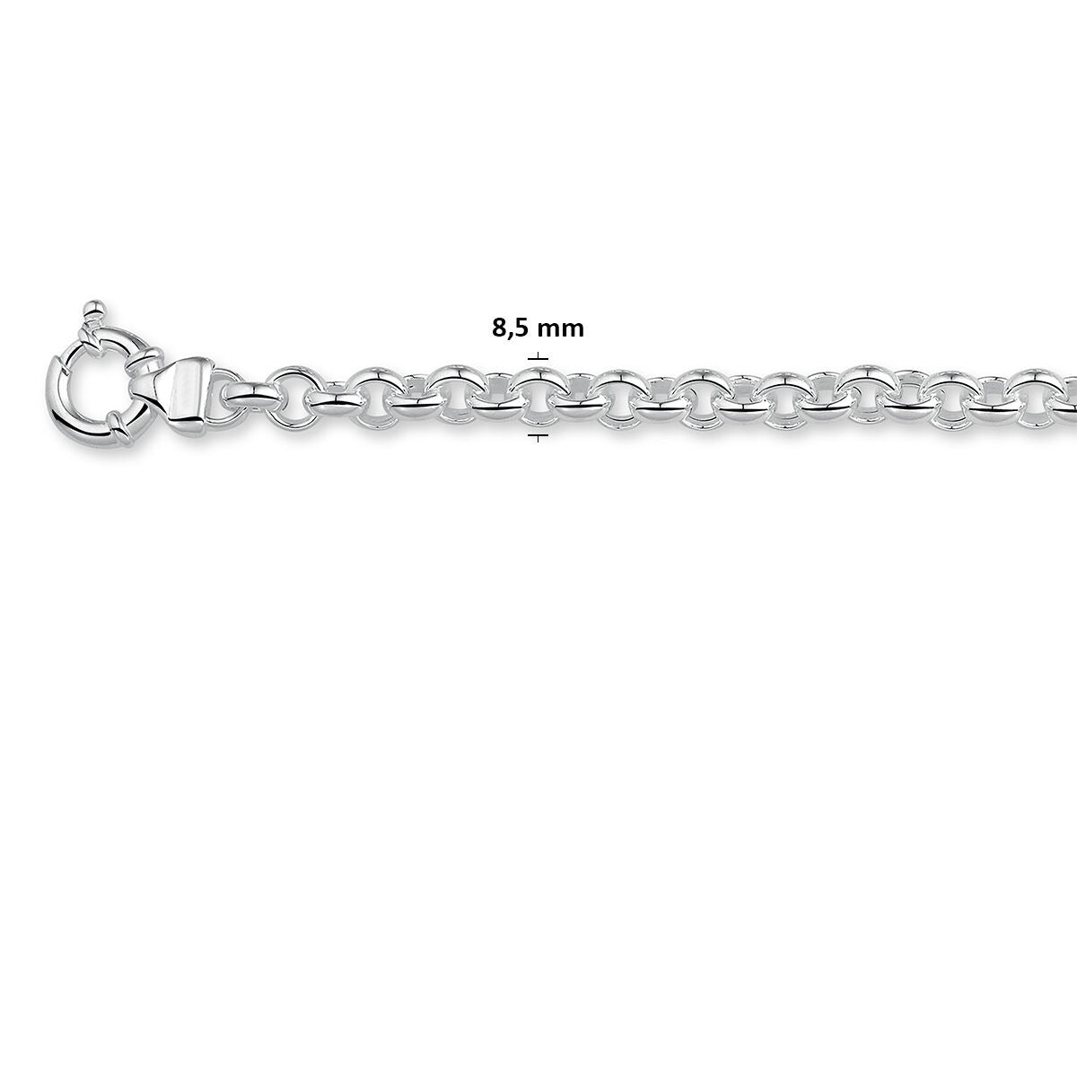 Zilveren Jasseron Ketting Zonder Hanger