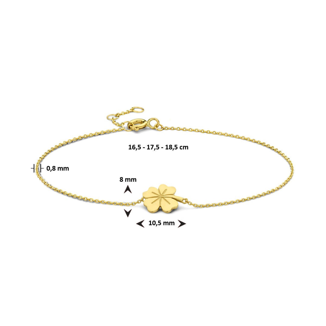 Gouden armband 9k met klavertje – Klaverarmband