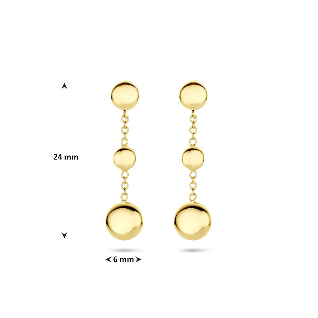 oorhangers 24 mm 14K geelgoud