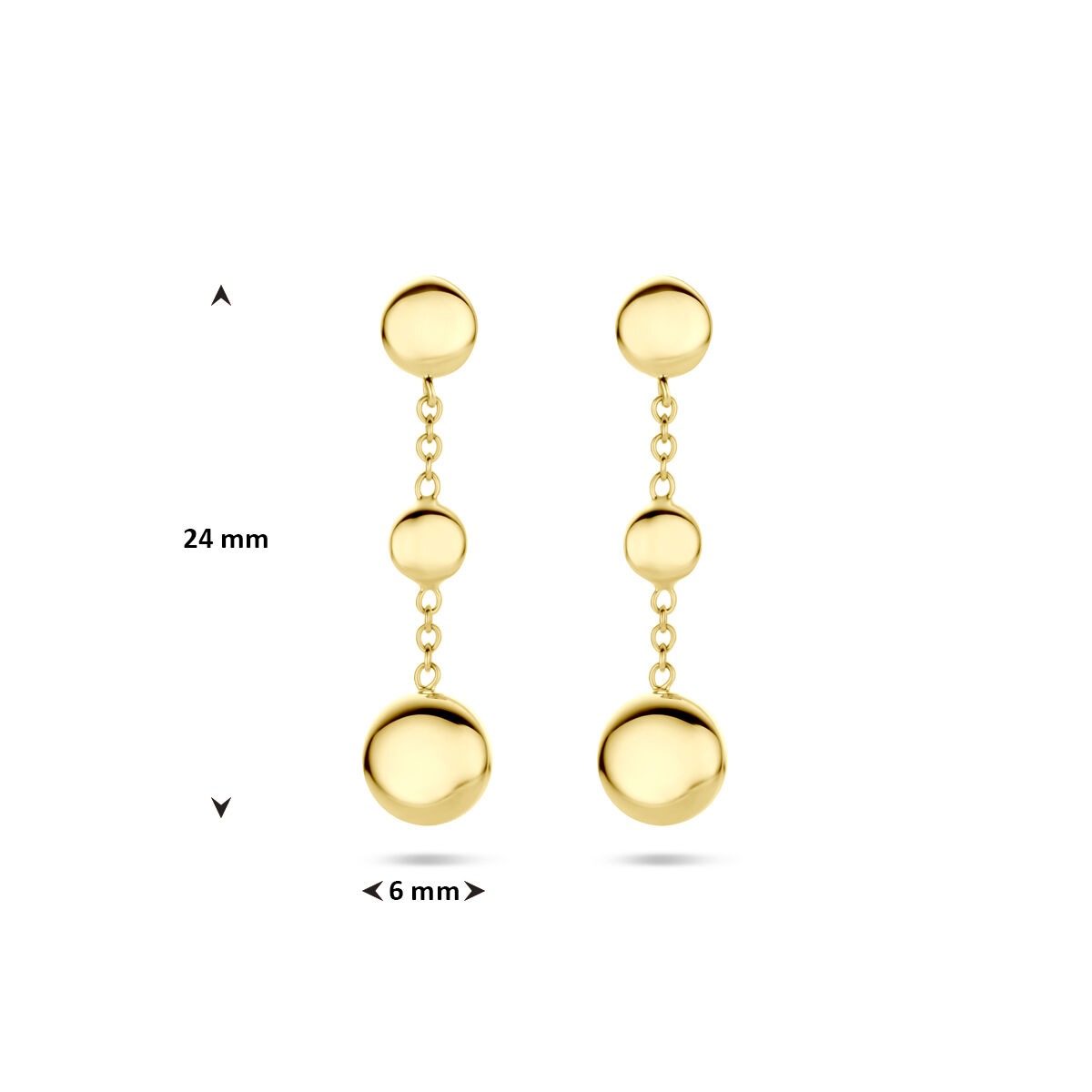 oorhangers 24 mm 14K geelgoud