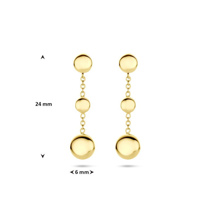oorhangers 24 mm 14K geelgoud