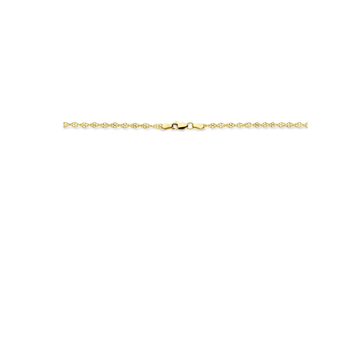 Gouden ketting met zilverkern – 14k geelgoud & 925 zilver