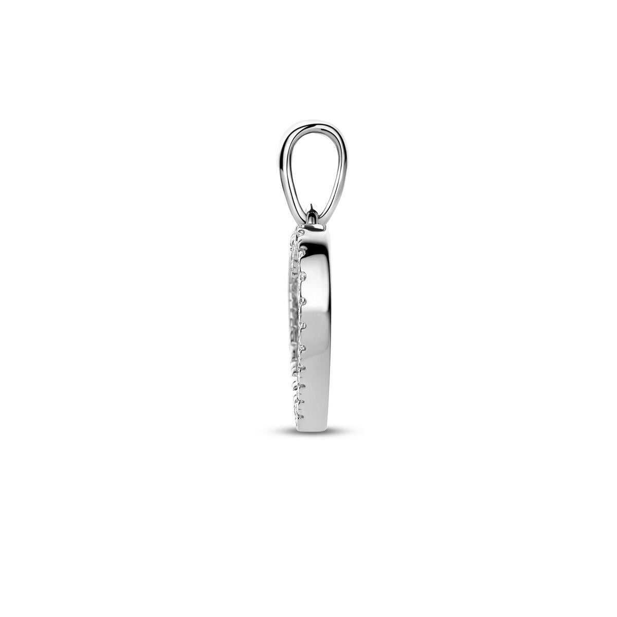 Gerhodineerd 925 Zilveren Hanger met Zirkonia Entourage