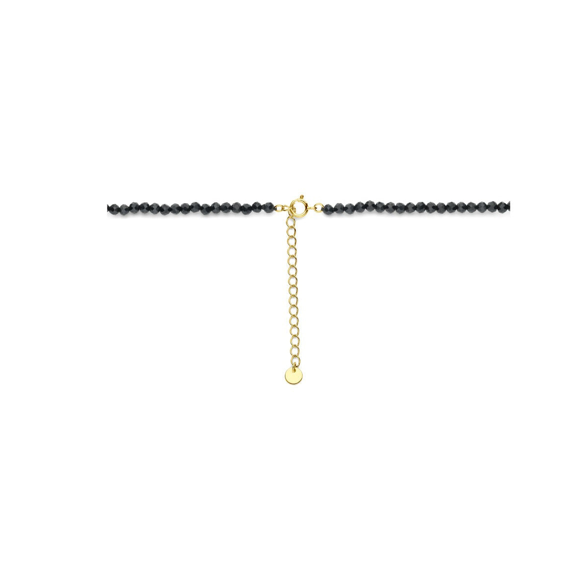 Verguld zilveren collier met onyx – 925 zilver